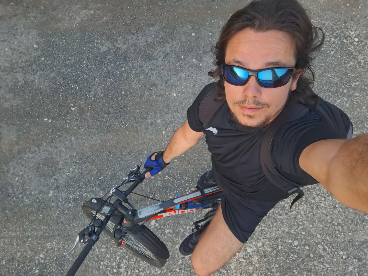 Cycling on scenic road