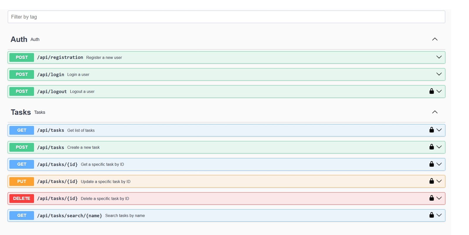 Laravel CRUD API with 🔐 User Authentification, 🧪 Unit Tests, 🗄️ DB seeding and Swagger Documentation 🐘