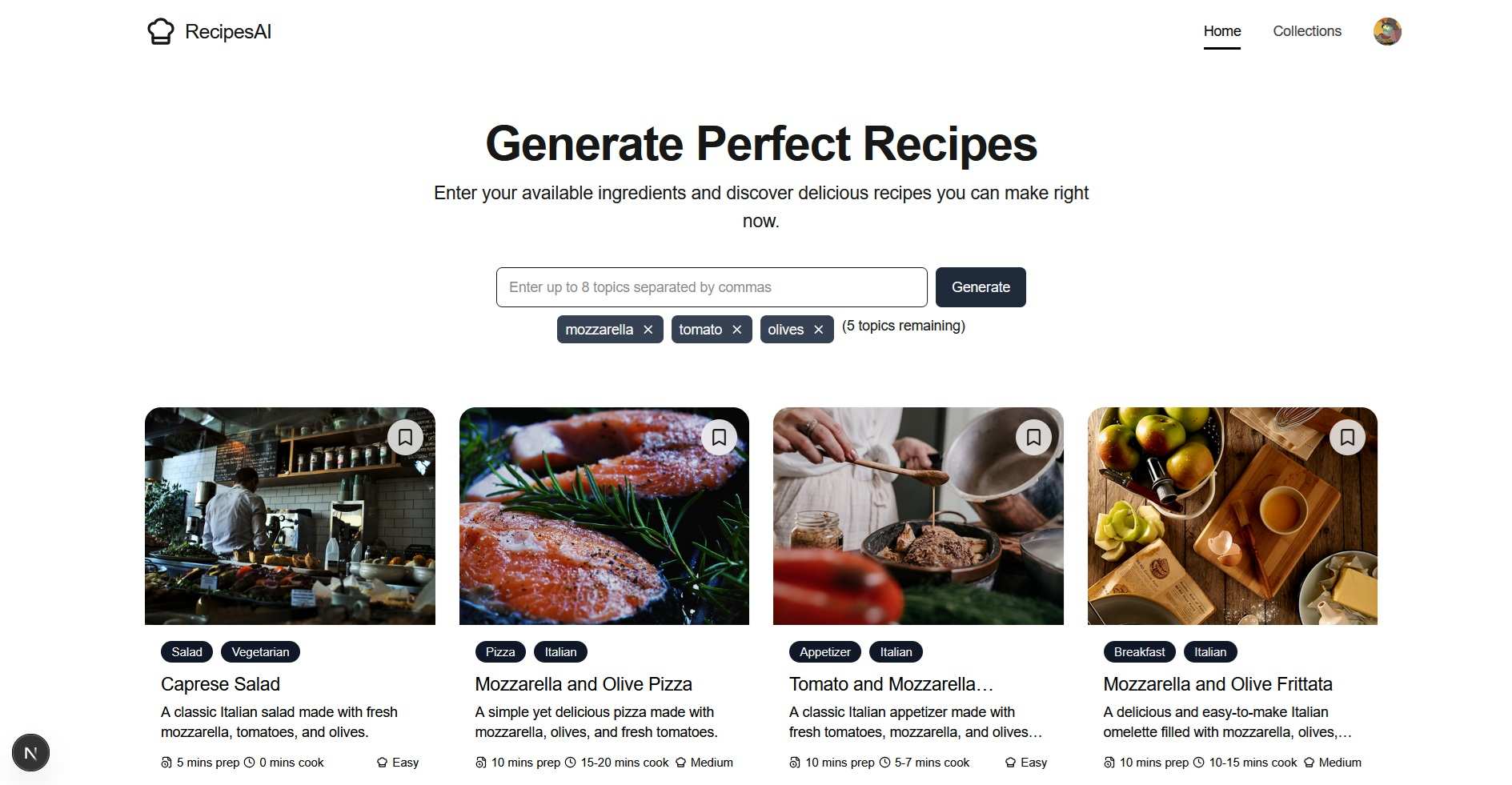 🧑🍳 RecipesAI made with Next.js, AI SDK, Tanstack Query, Clerk, Neon, Prisma, TypeScript, shadcn/ui and with PWA support